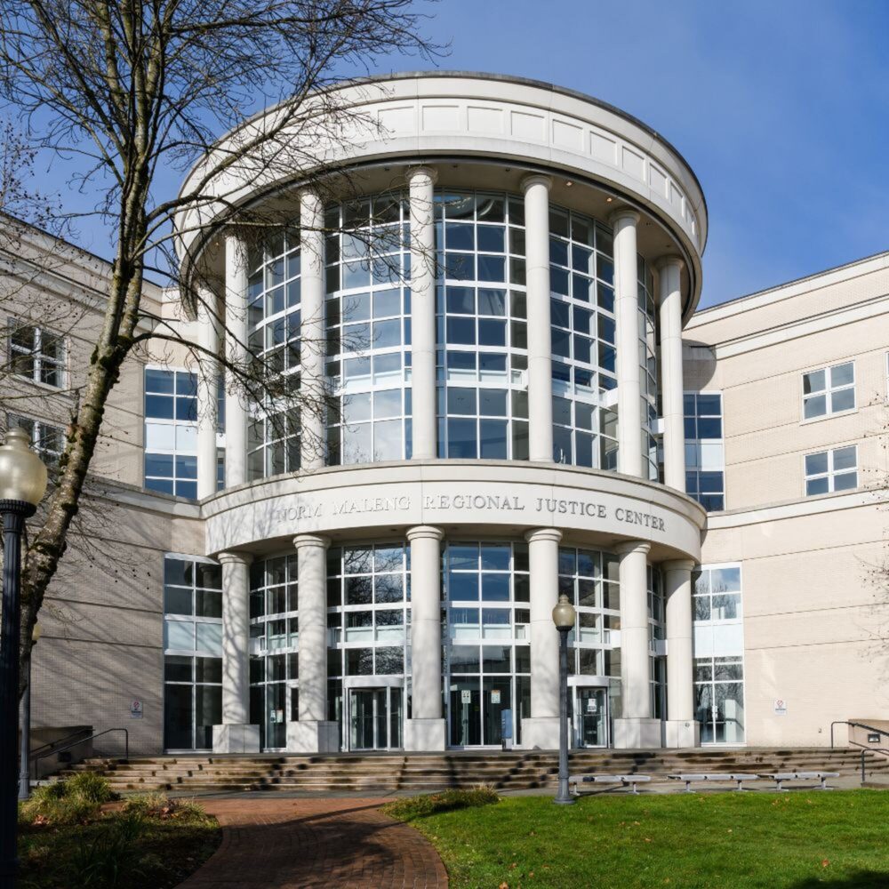Exterior of a justice center.