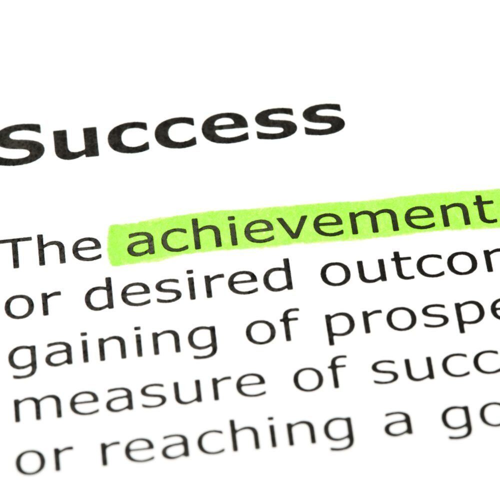 Dictionary entry for the word success.