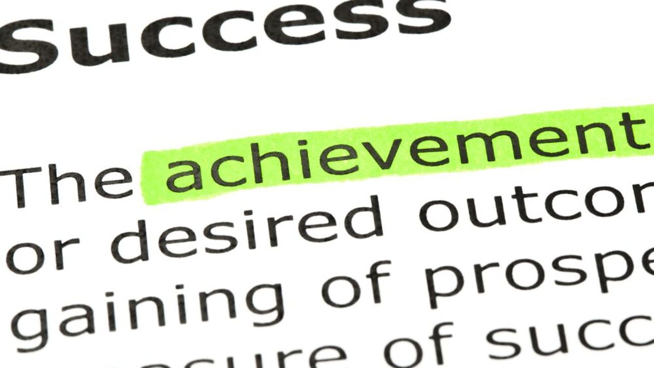 Dictionary entry for the word success.
