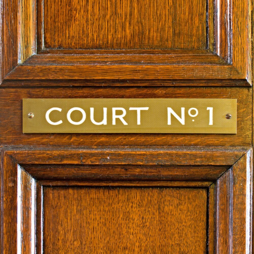 Door with sign Court Number 1.