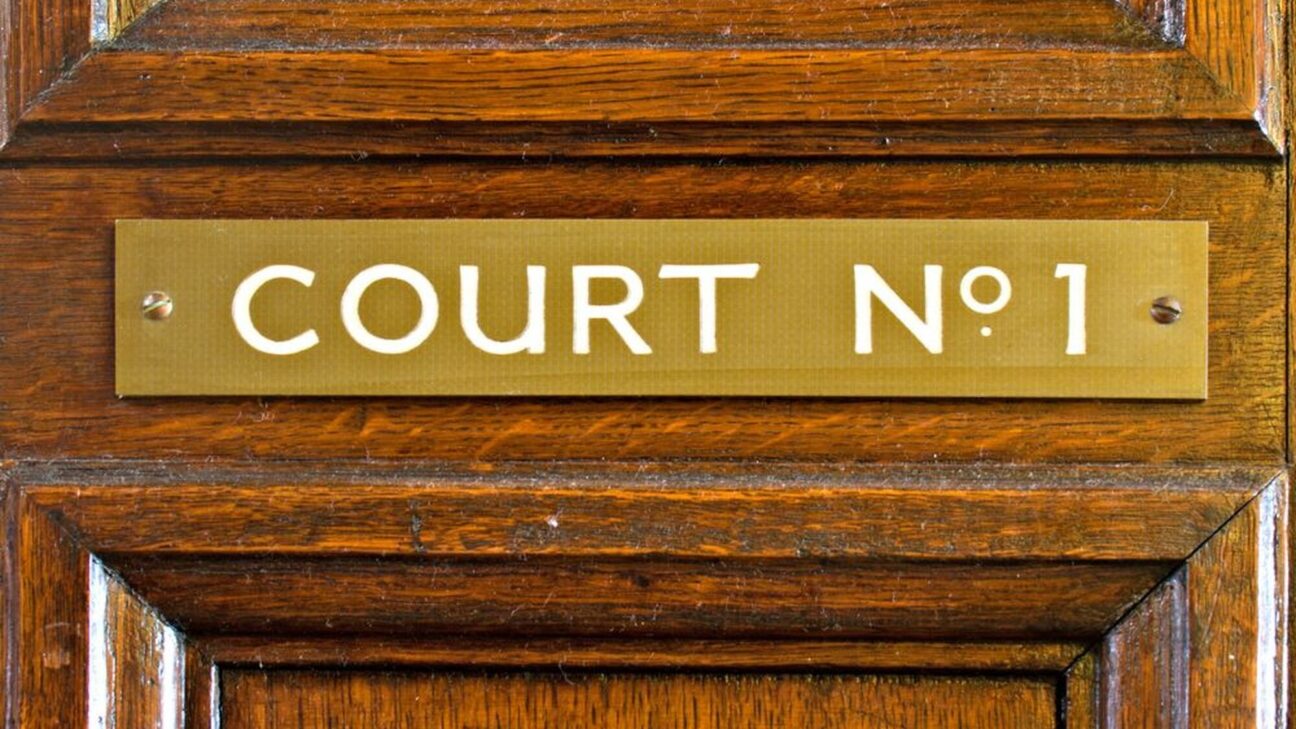 Door with sign Court Number 1.