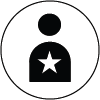 Human figure with a star