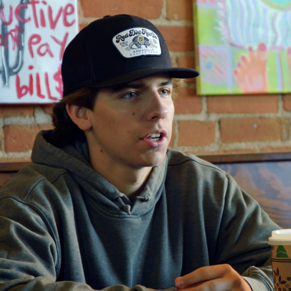 Young man in baseball cap